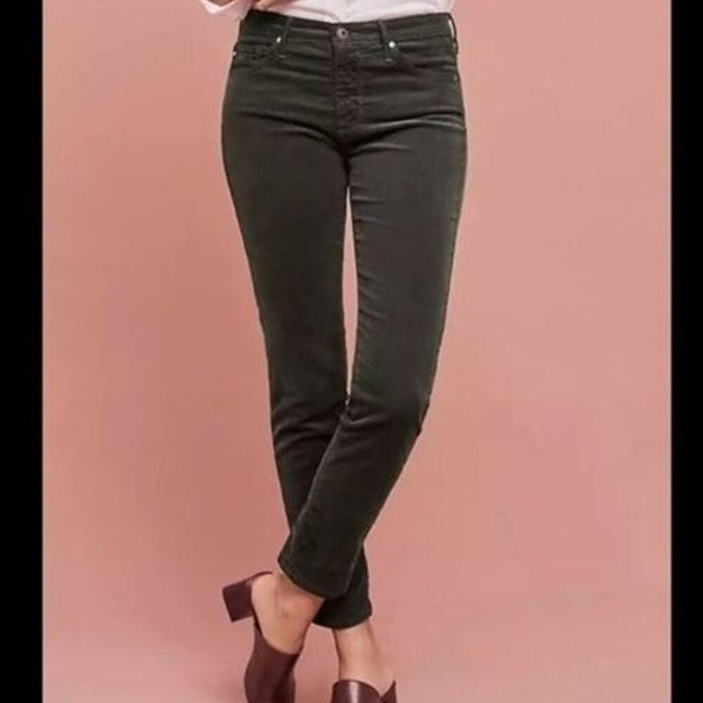 AG Adriano Goldschmied Womens Stevie Slim Fit Straight Leg Corduroy Jeans Sz 26R